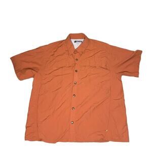 Men's Sportie Fishing Hiking Outdoor Short Sleeve Vented SPF Shirt Size Large